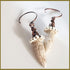 Copper wire wrapped Howlite spike earrings by Maroon Smudge featuring white spiked gemstones with copper accents.