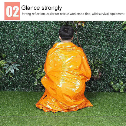 Teal Simba outdoor emergency sleeping bag for camping, compact and lightweight first aid gear for outdoor safety and survival.