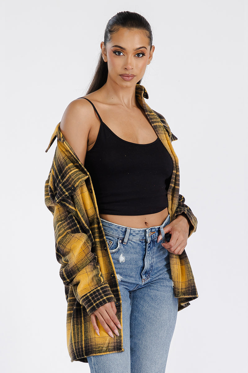 Lime Milo Boyfriend oversized soft flannel shacket in a cozy, relaxed fit, perfect for casual layered style.