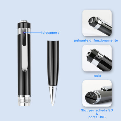 Teal Simba 1080P HD mini camcorder sports DV DVR pen with hidden camera and audio recording capability.