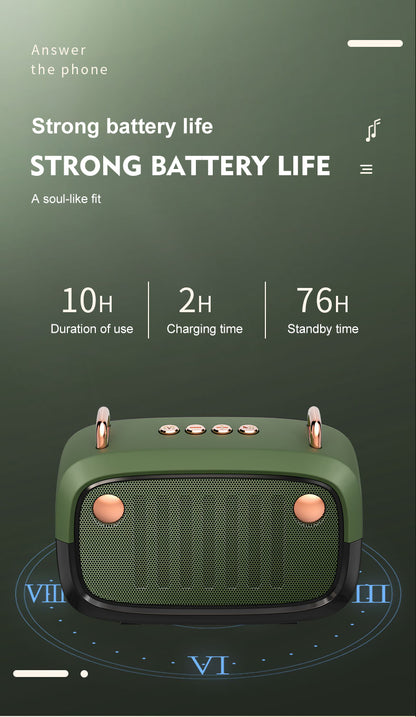 Lilac Milo portable wireless Bluetooth subwoofer speaker with FM radio, compact tech accessory for high-quality sound.