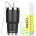 Orchid Lavender DRINCO® 30oz insulated tumbler with black spill-proof lid and two reusable straws, drinkware for hot or cold beverages.