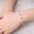 Yellow Pandora Madison 14K gold plated chain bracelet with delicate links and secure clasp, stylish jewelry accessory.