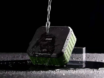 Teal Simba waterproof portable wireless Bluetooth 5.0 speaker for outdoor use, shown in a compact, rugged design.
