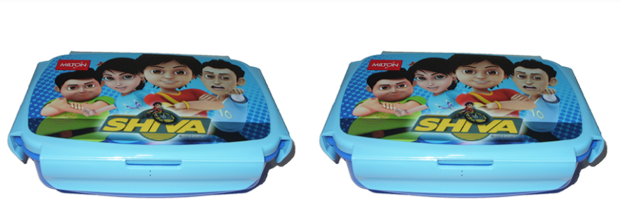 Carmine Semele Rocker Junior Lunch Box gift set with two Shiva-themed kitchen lunch boxes in vibrant colors.