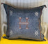 Pink Eurynome denim cactus silk home decor piece featuring textured fabric and cactus-inspired design for stylish interior accents.