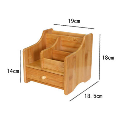 Fuchsia Molly bamboo storage box for organization, showing a sleek rectangular container with a natural bamboo finish.