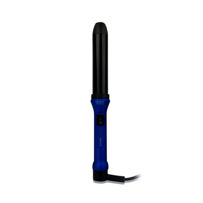 Sky Blue Thrace Almost Famous 32mm Glam Series curling wand with gem-infused barrel for creating voluminous curls.