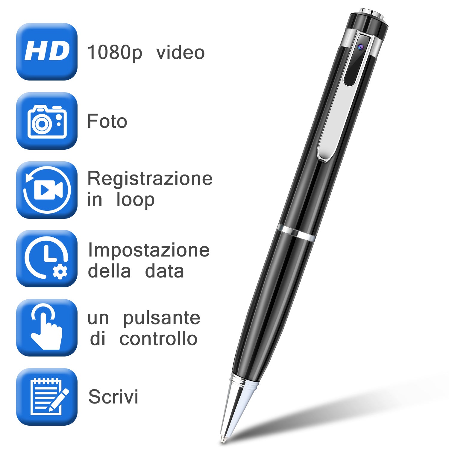 Teal Simba 1080P HD Mini Camcorder Sports DV DVR hidden camera pen with compact design and built-in audio and video recording features.