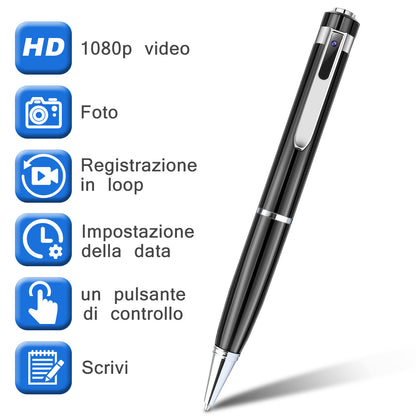 Teal Simba 1080P HD Mini Camcorder Sports DV DVR hidden camera pen with compact design and built-in audio and video recording features.