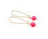 Mint Green Briseis Neon Bead Dangle Earrings with vibrant neon beads and silver hooks, stylish and colorful jewelry accessory.
