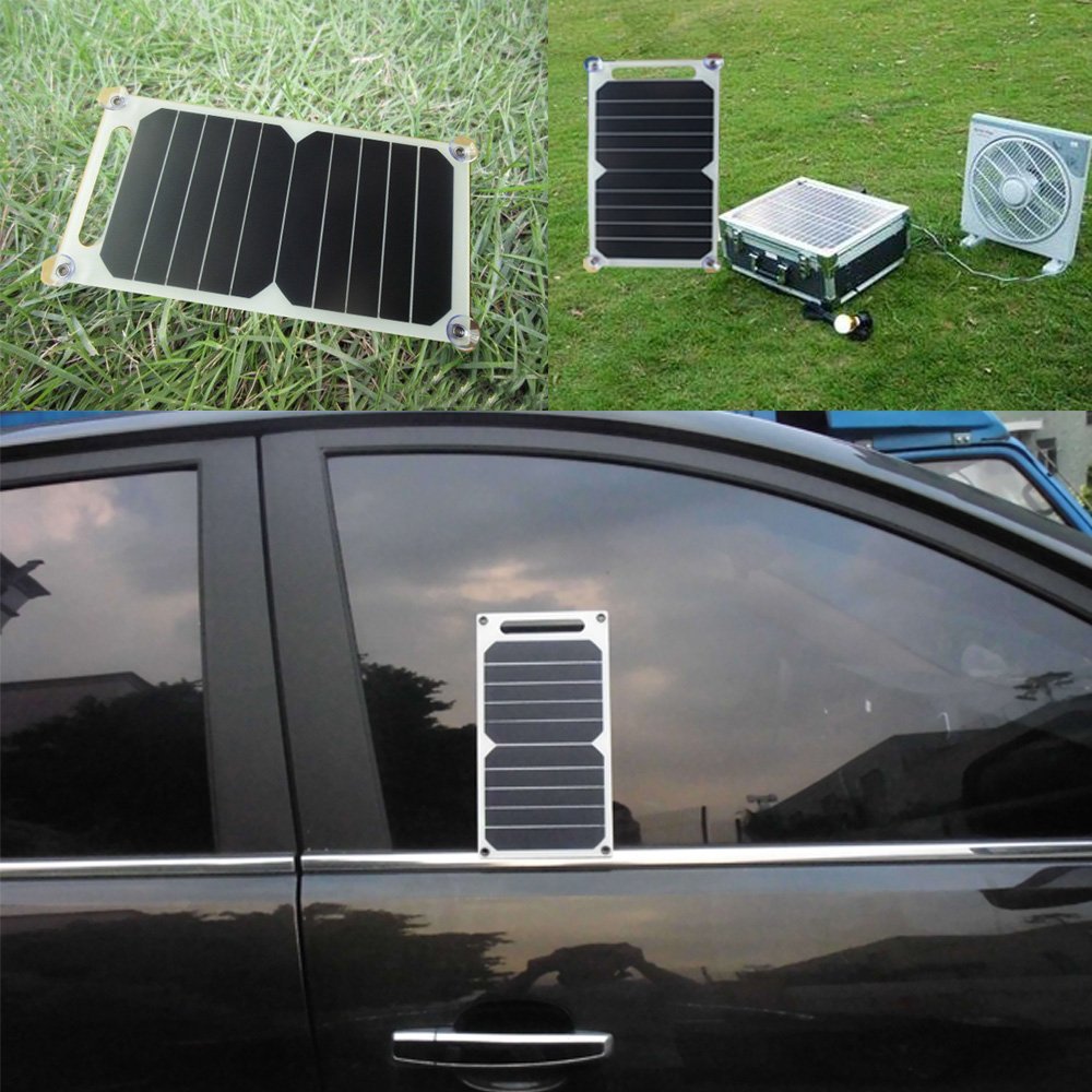 Teal Simba solar power pad with suction cups attached to a solar panel for tech accessories use.