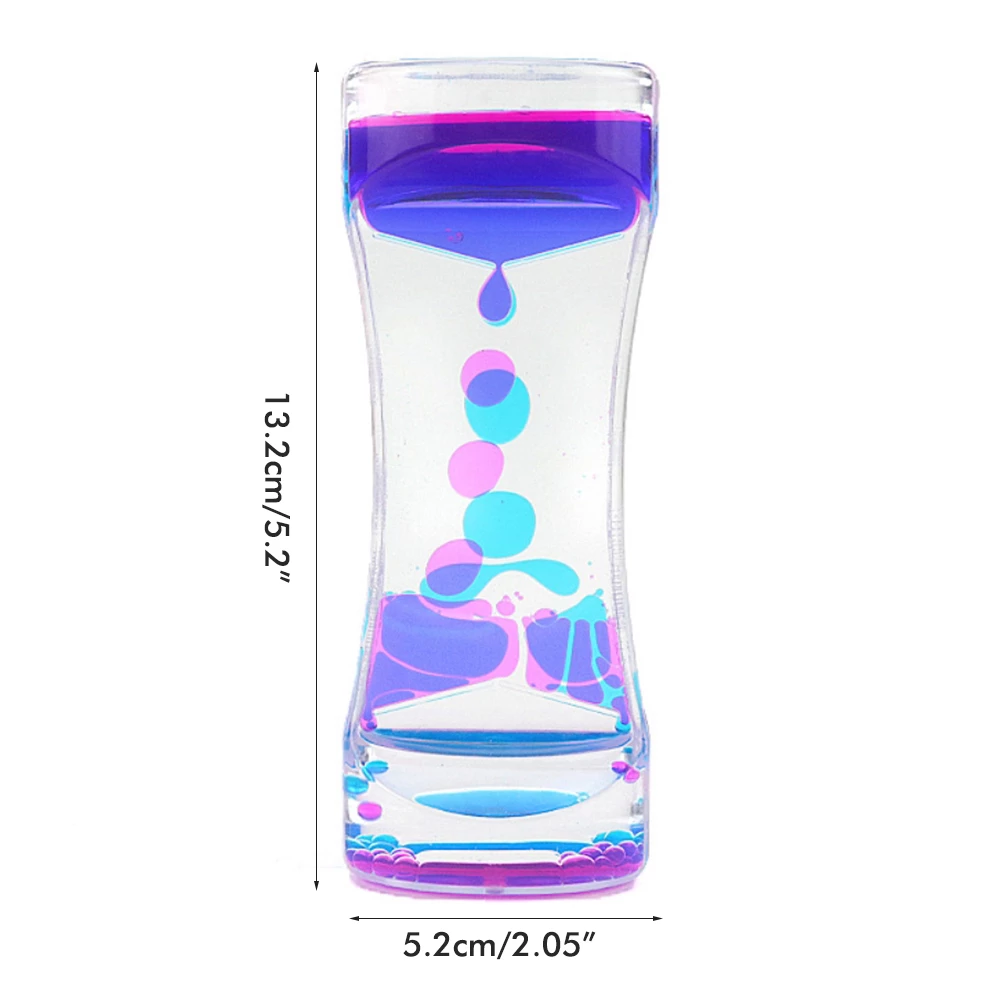 Colorful double color sand hourglass timer by Teal Simba, a decorative liquid timer for home decor and anxiety relief.