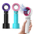 Copper Hecuba rechargeable USB bladeless handheld fan, portable mini desk fan for travel and cooling.