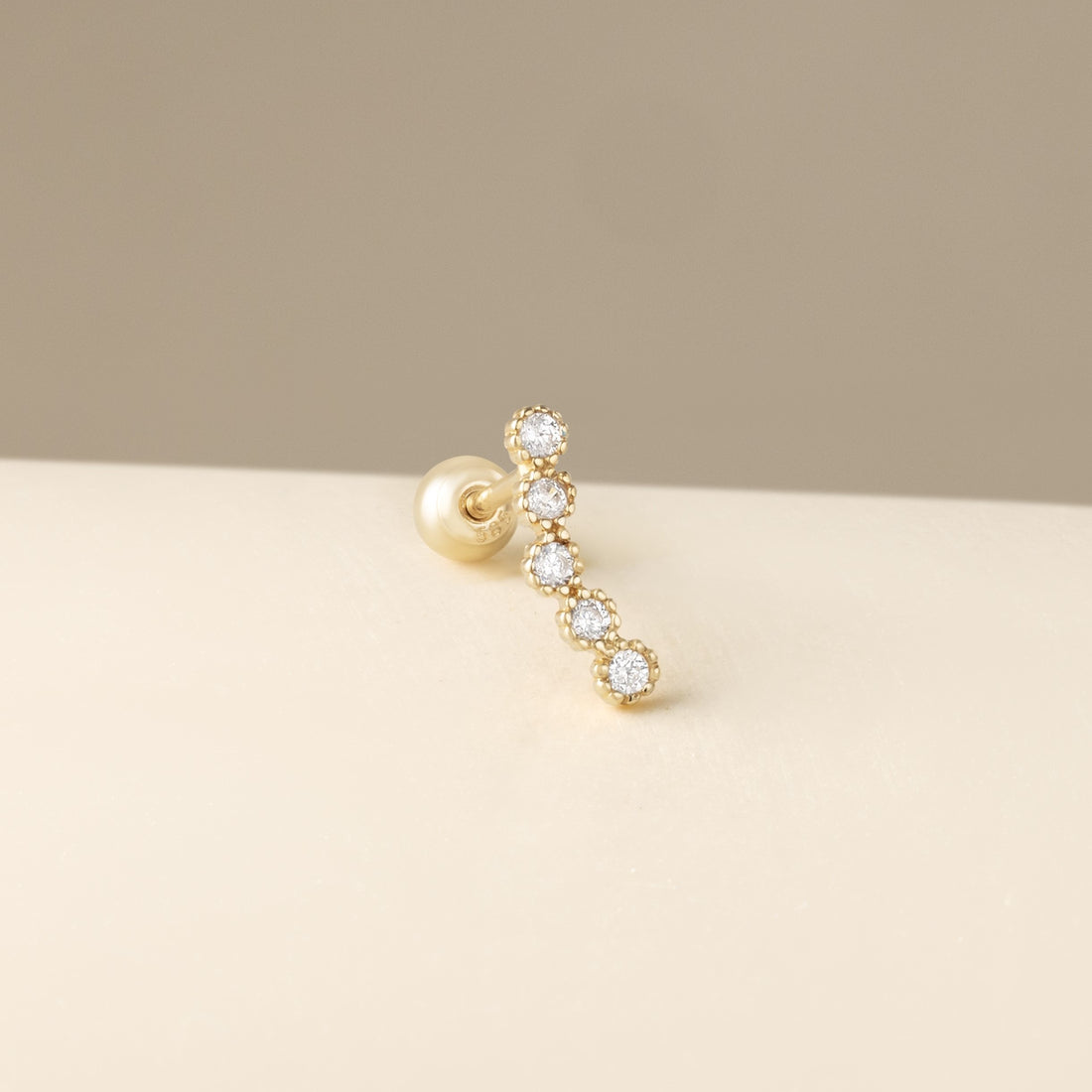 Blue Chrysippus 14K solid gold Xavia earrings featuring elegant hoop design with a polished finish and secure clasp.