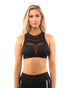 Black Lazurite Laguna Set with leggings and sports bra, stylish women&