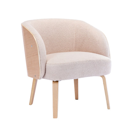 Teal Simba lamb-hair upholstered Acent chair for living room or bedroom, stylish and comfortable furniture piece.