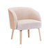 Teal Simba lamb-hair upholstered Acent chair for living room or bedroom, stylish and comfortable furniture piece.
