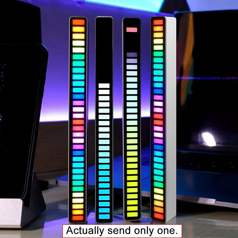 RGB LED music sound control light by Lilac Milo, featuring colorful LED strips with sound-activated lighting effects.