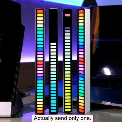 RGB LED music sound control light by Lilac Milo, featuring colorful LED strips with sound-activated lighting effects.