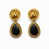 Gray Chloe ethnic earrings with intricate details, perfect for festive occasions, featuring traditional design and elegant craftsmanship.