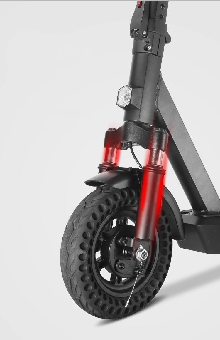 Teal Simba 10-inch electric scooter with folding design and removable battery, ideal for sports and outdoor commuting.