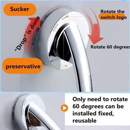 Teal Simba suction cup grab bar handle for home safety, featuring a strong sucker for secure mounting on smooth surfaces.