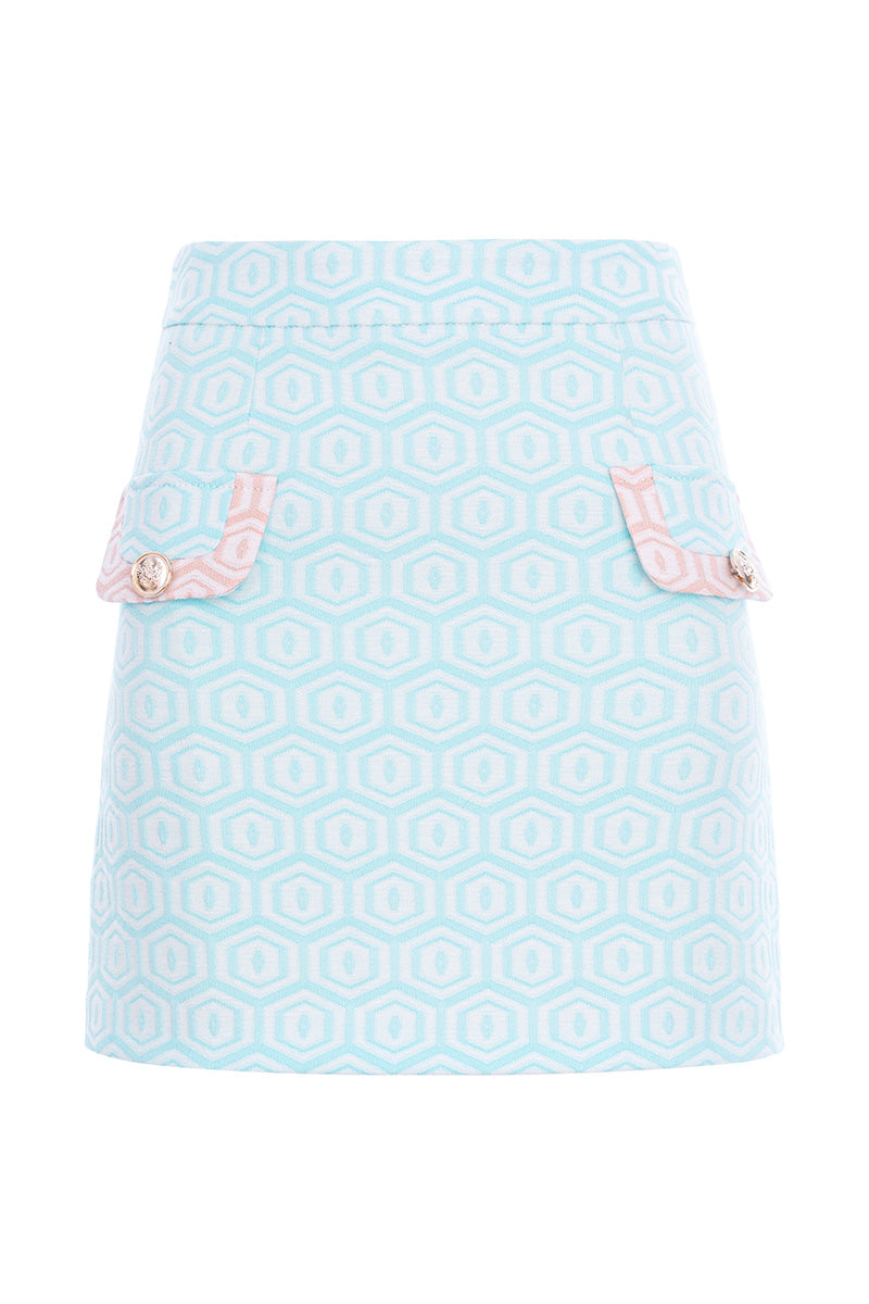 Brown Pontus Barbie skirt with a stylish, colorful design, perfect for dolls and collectors.