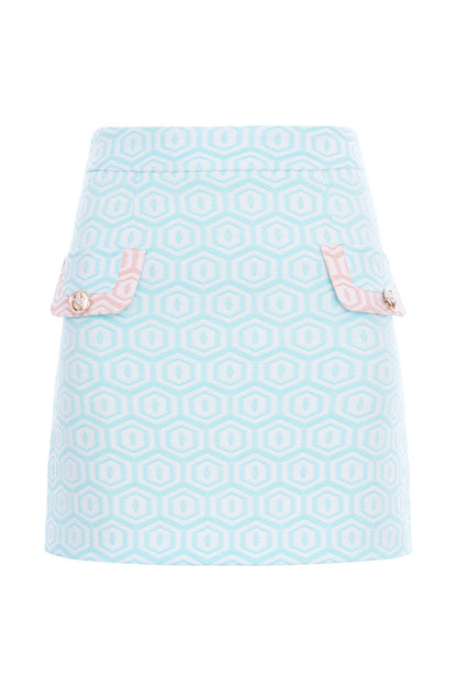 Brown Pontus Barbie skirt with a stylish, colorful design, perfect for dolls and collectors.