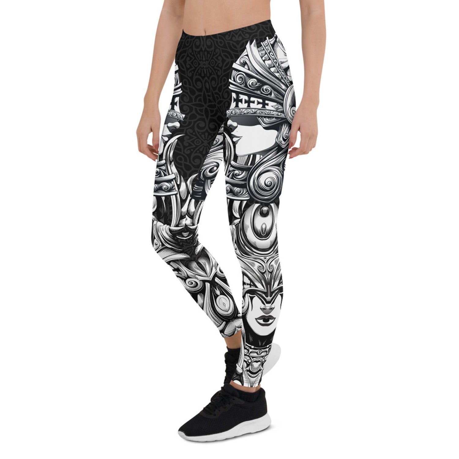 Maroon Sooty Valkyrie leggings for women, stylish activewear with a sleek fit and vibrant design, suitable for workouts and casual wear.