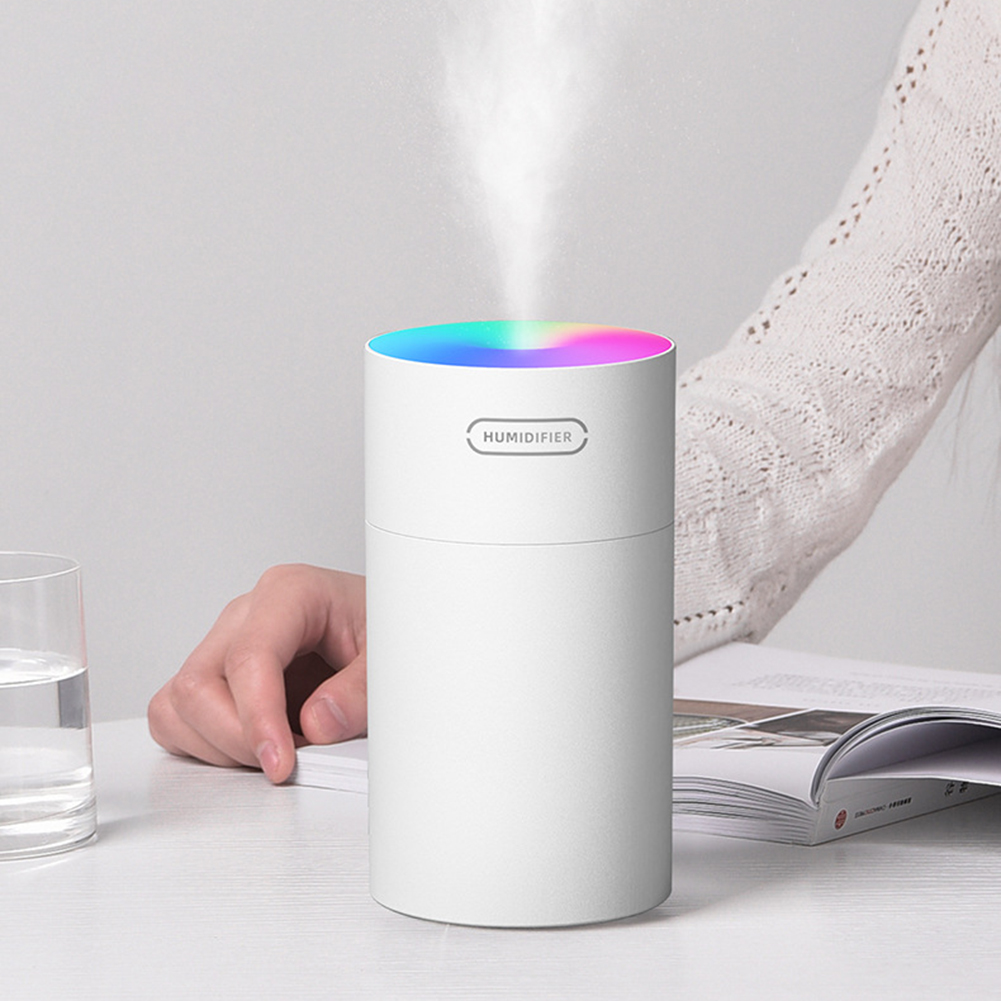 Mini portable USB air humidifier by Lilac Milo, ultrasonic purifier for home and garden, compact and sleek design.