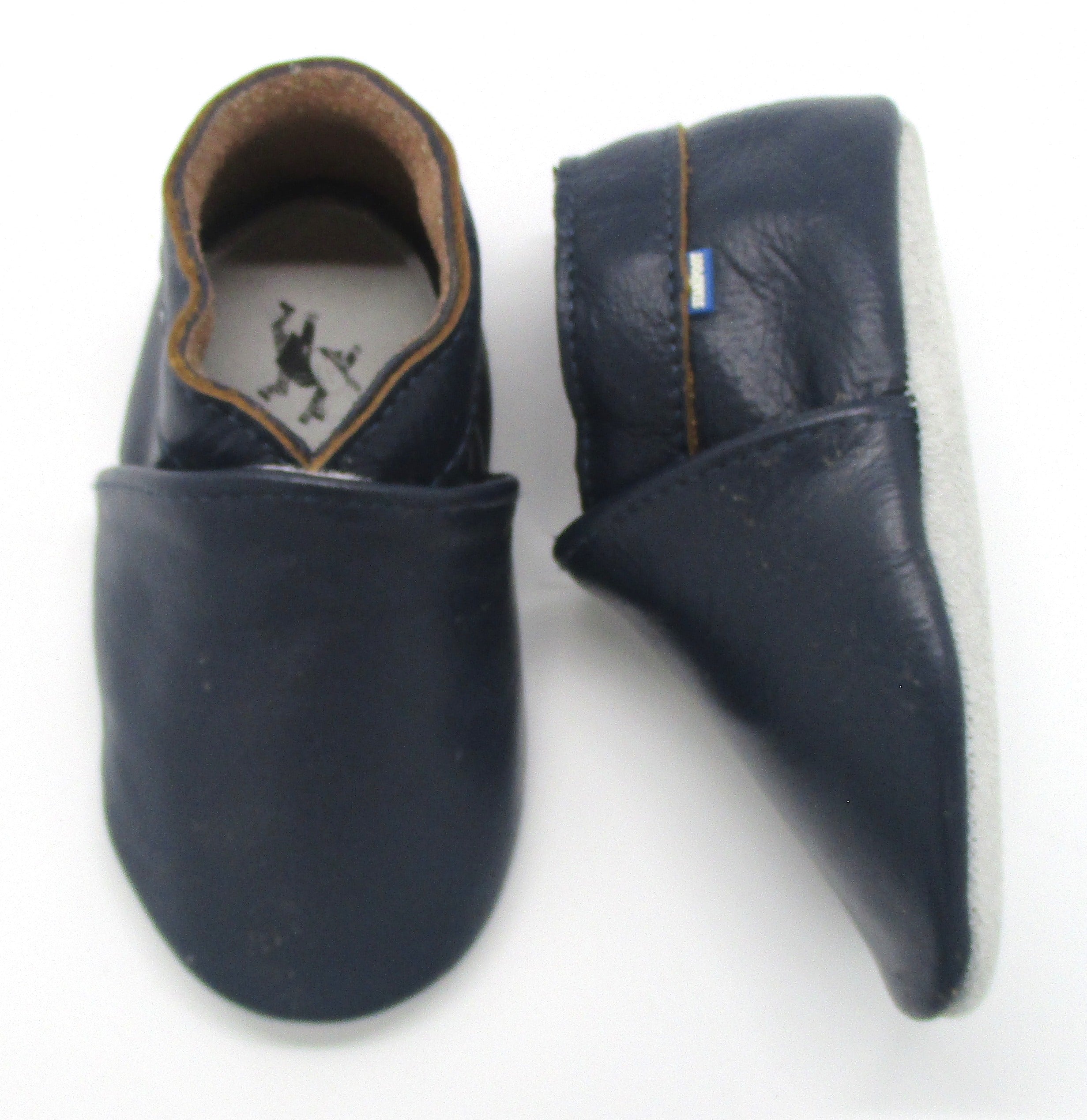 Puce Selene BabySoft 3000 navy footwear showing soft navy fabric and comfortable design for infants