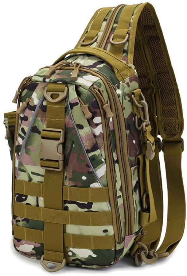 Amethyst Osage waterproof fishing gear backpack with multiple compartments, durable material, and adjustable straps for outdoor use.