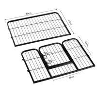 Taupe Shadow DIY 8-panel heavy-duty powder-coated metal dog playpen with secure pet enclosure panels.