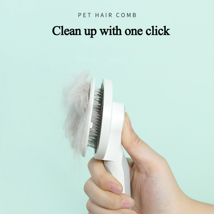 Lilac Milo UFO pet massage comb for cats and dogs, grooming brush with ergonomic handle for gentle detangling and massaging pets.