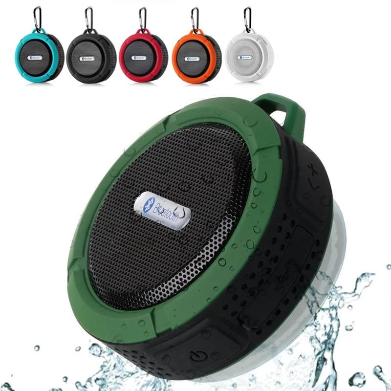 Teal Simba mini portable waterproof Bluetooth speaker with suction cup, compact tech accessory for on-the-go use.