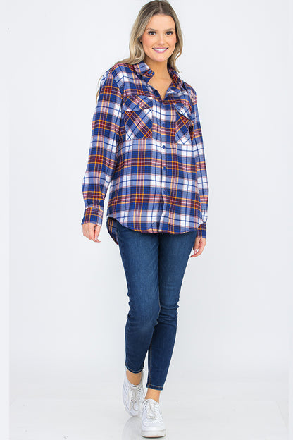 Lime Milo oversized boyfriend plaid checkered flannel shirt featuring a relaxed fit and classic red and black pattern.
