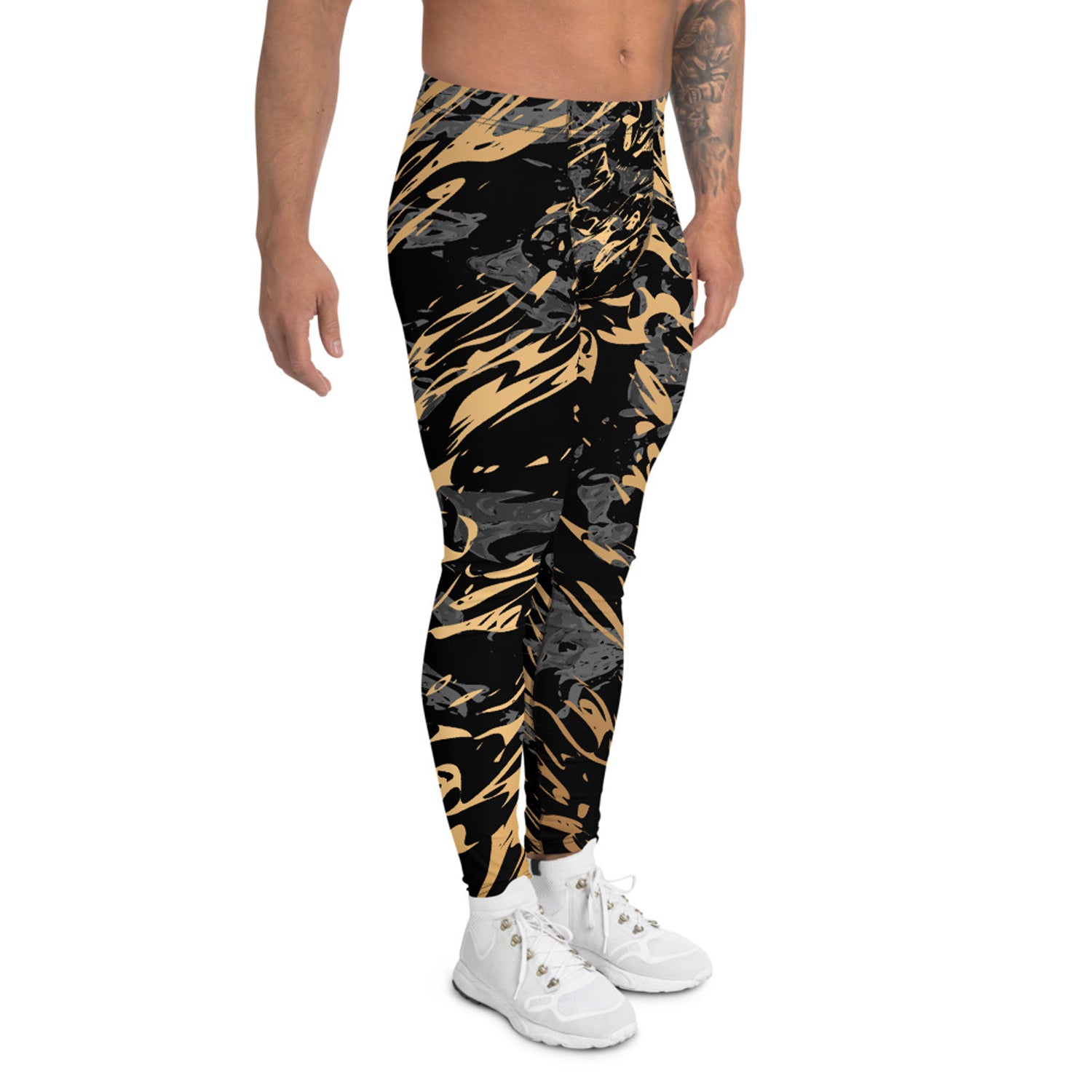 Black marble with gold splash men&