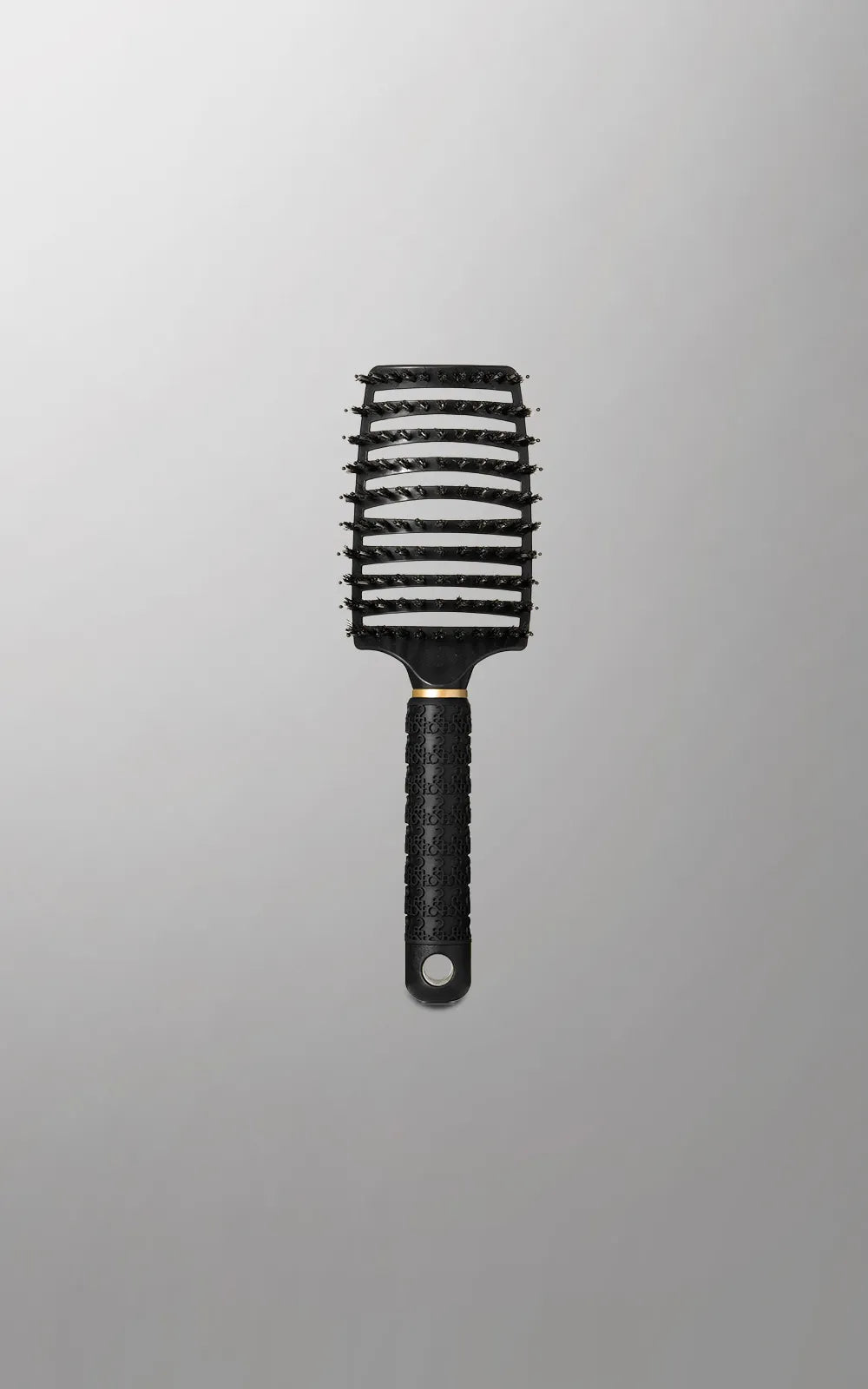 Black Burgundy Clover hair comb for haircare, with wide teeth for detangling and styling, shown against a neutral background.