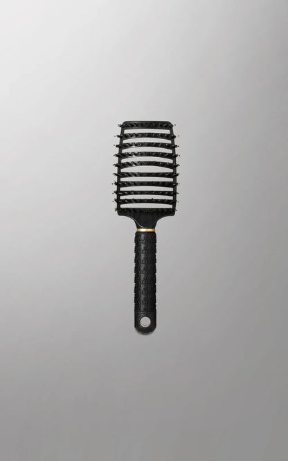 Black Burgundy Clover hair comb for haircare, with wide teeth for detangling and styling, shown against a neutral background.