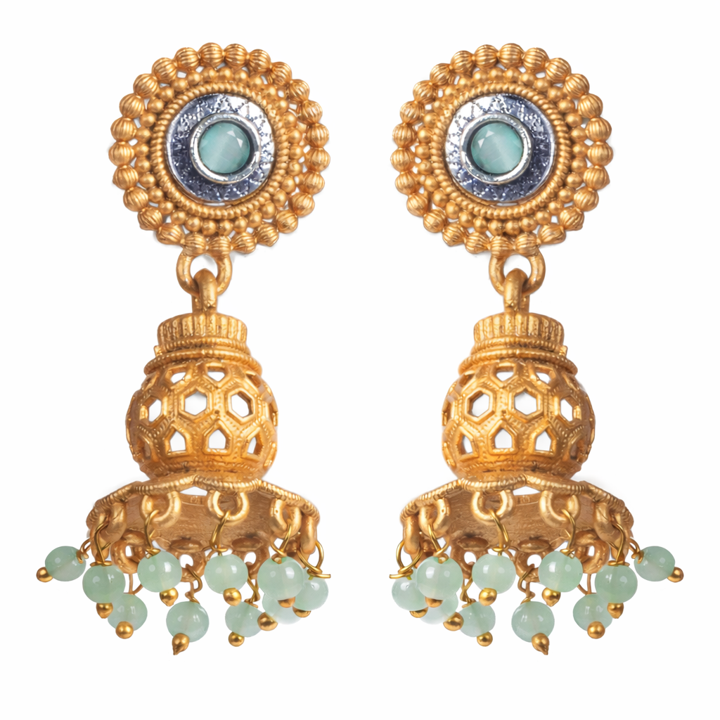 Gray Chloe lightweight daily wear earrings with simple, elegant design perfect for everyday fashion.