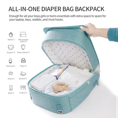 Maroon Chronos portable diaper bag backpack with multiple compartments and adjustable straps for kids and babies.