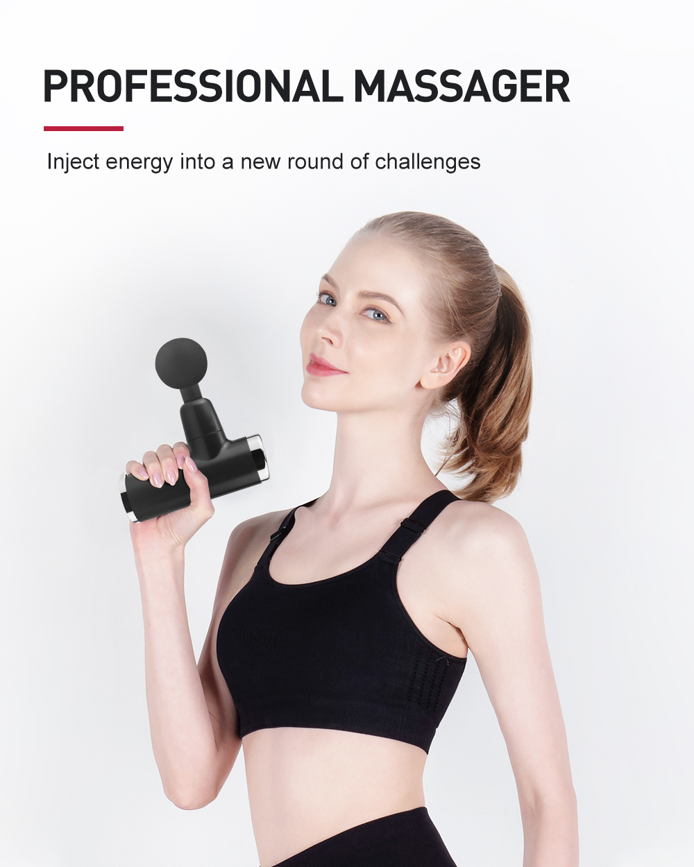 Teal Simba Mini Muscle Massage Gun for body tissue and fascia relief, compact healthcare massager with ergonomic design.