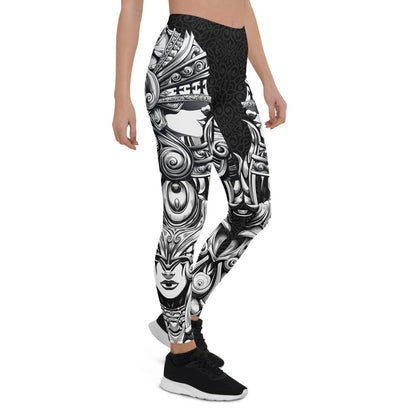 Maroon Sooty Valkyrie leggings for women, stylish activewear with a sleek fit and vibrant maroon color, suitable for workouts and active wear.