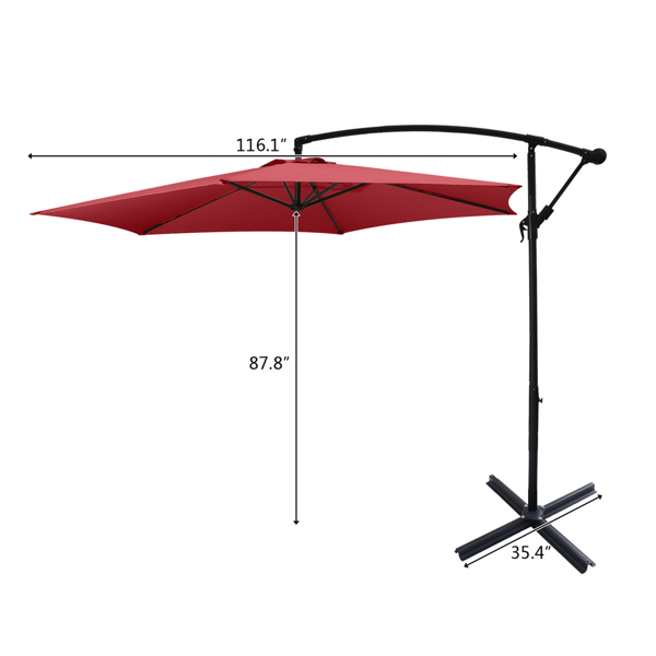 Lilac Milo 10FT waterproof banana-shaped umbrella, folding sunshade with vibrant yellow canopy for outdoor protection.