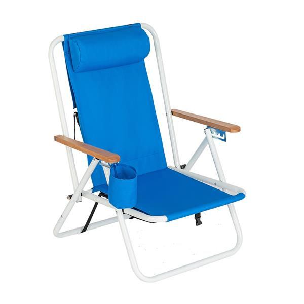 Lilac Milo portable high-strength beach chair with adjustable headrest, ideal for outdoor lounging and beach relaxation.