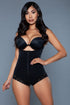Magenta Caeneus tummy control bodysuit displayed on a mannequin, showcasing the sleek fit and shaping design of the bodysuit.