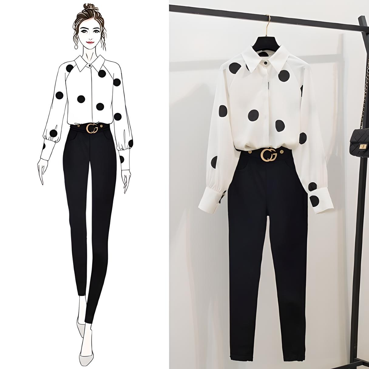 Carmine Juneberry chiffon suit set ensemble in Haute Edition 25, featuring a flowing chiffon top and matching pants.