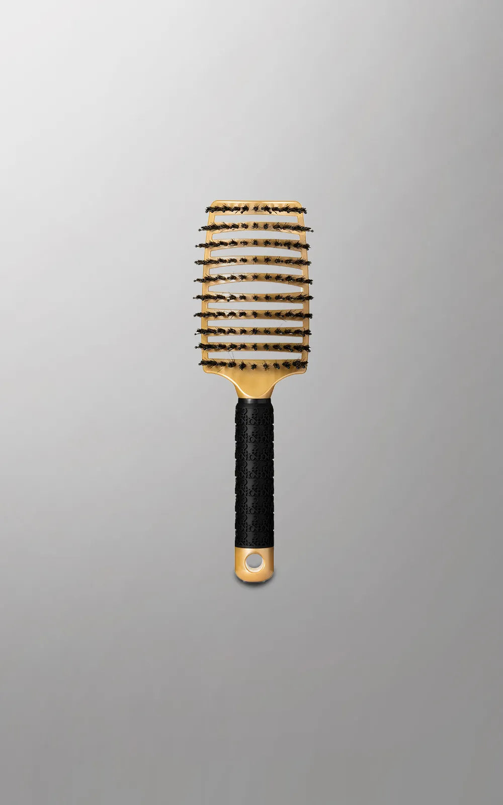 Gold Burgundy Clover hair comb with wide teeth for gentle detangling and styling of hair.