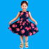 Girls navy blue sleeveless below knee casual dress by Yellow Caeneus, kid&